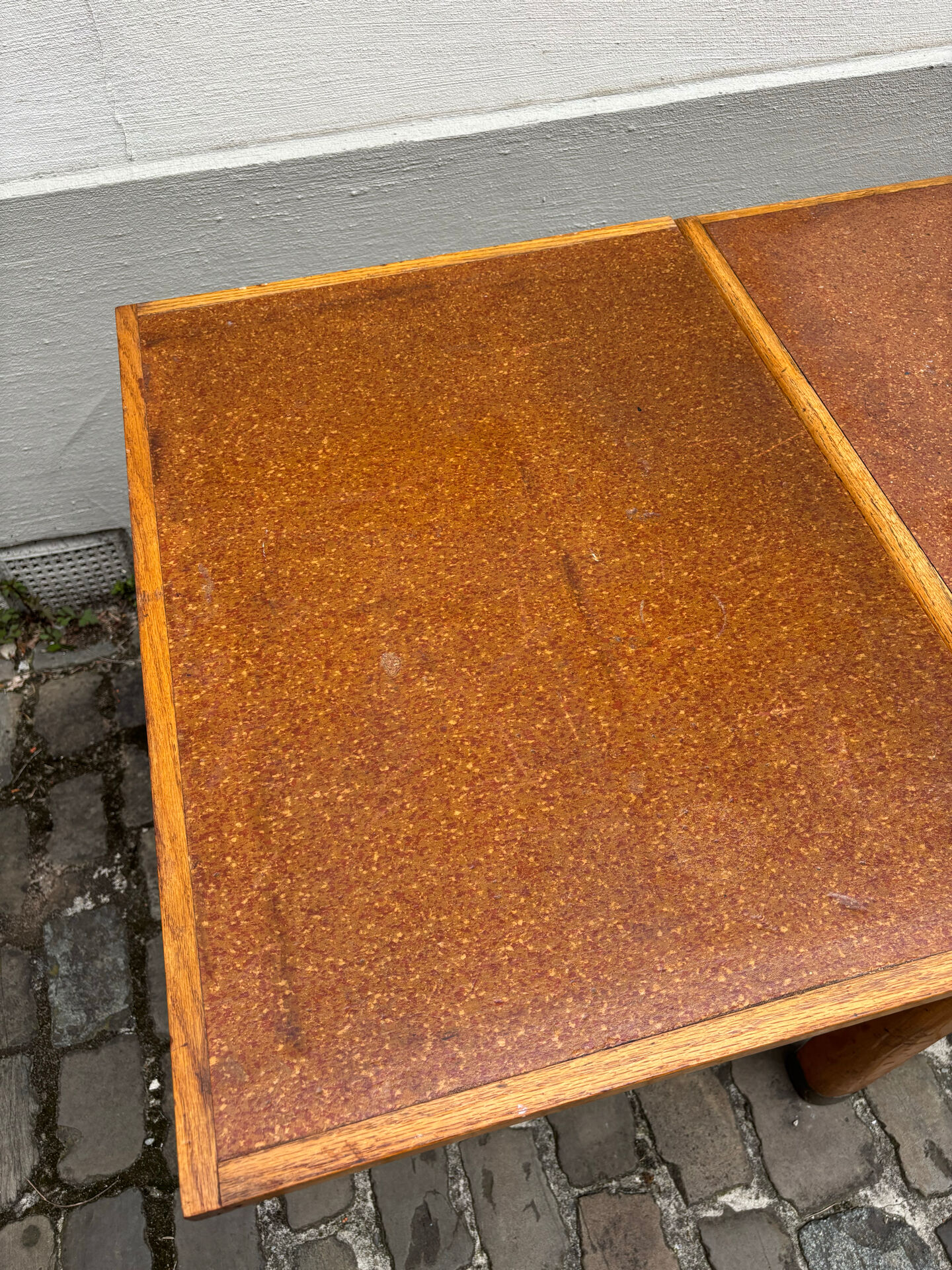 Art deco dining table or desk in wood (extendable)