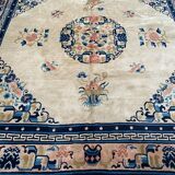 Vintage Square Carpet Art Deco from Beijing China