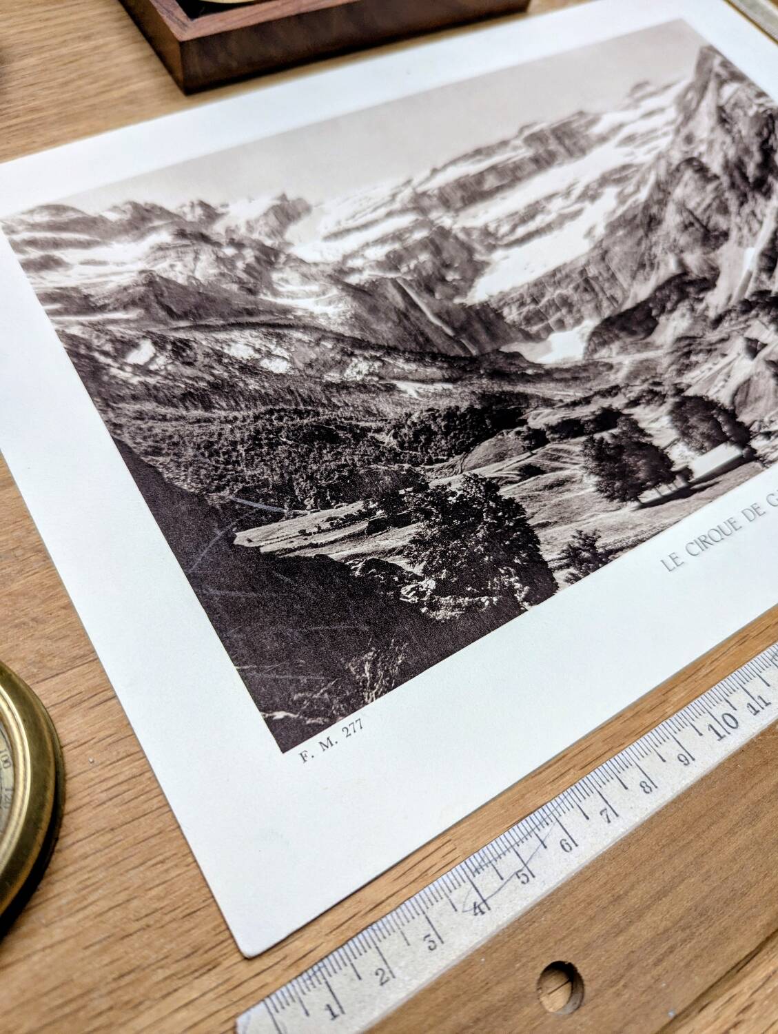 The circus of Gavarnie, Hautes-Pyrénées, photo print from 1937.