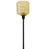 Table lamp with a yellow shade in vintage art deco style