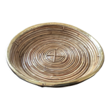 Bamboo and brass dish