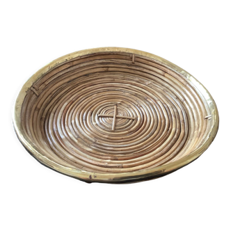 Bamboo and brass dish
