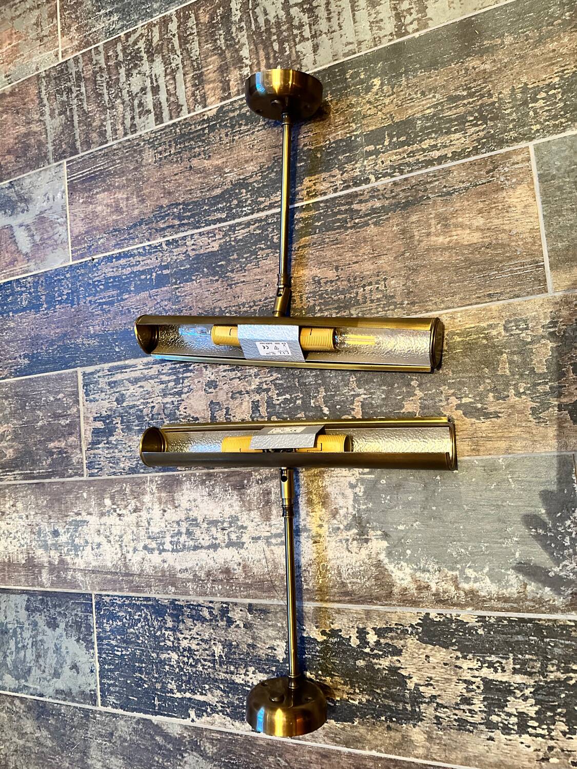 Brass wall lights