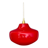 Vintage red opaline suspension globe