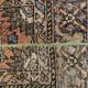 Tapis tribal vintage en laine, turc, étroit, en détresse, 383x66 cm