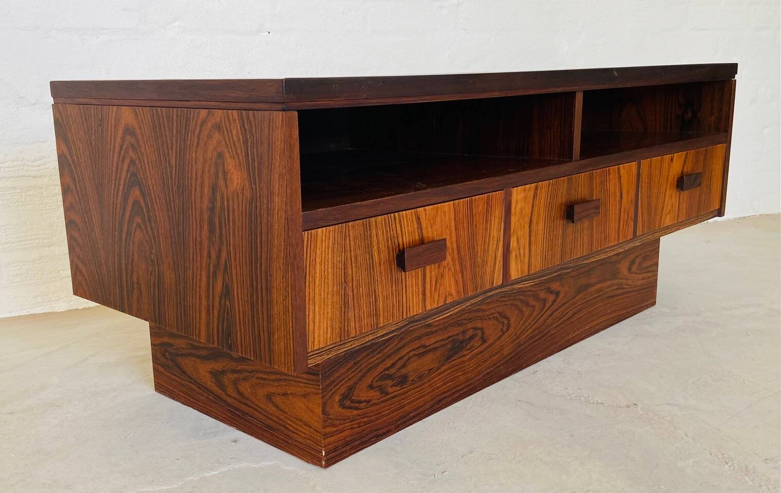 Vintage retro danish mid century rosewood and ceramic cabinet 1960s