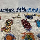 Tapis multicolor en tissu boucherouite 131x197cm