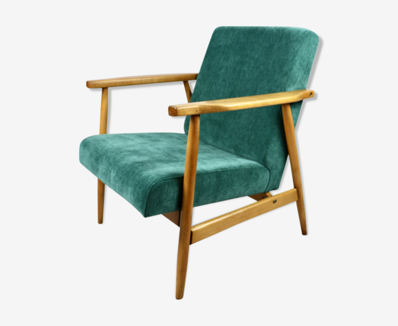 Fauteuil vert vintage années 1970