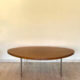 Oval wooden coffee table, 1960