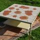 Ceramic coffee table Vallauris "Sunflower" signed Barrois