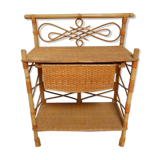 Vintage rattan bedside