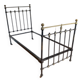 Victorian bed wrought iron and brass