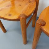 Set of 2 vintage Scandinavian chairs by Rainer Daumiller in pine from the 1960s.