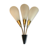 Vintage wall lamp with 3 articulated branches, 60's