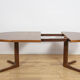 Table à manger ronde en teck extensible des années 1960, Danemark