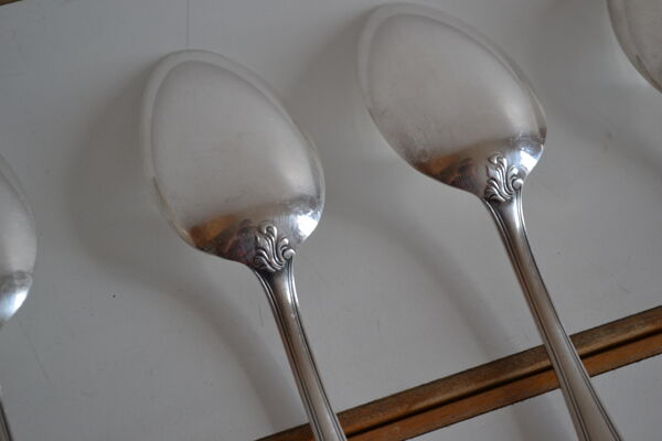 12 cuilleres de table metal argente orfevre frionnet francois