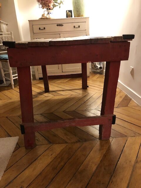 Wooden farm table