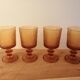 Set 4 amber walking glasses