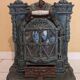 Mobile cast iron stove model "la chatte" designed by the French engineer Edmond Chaboche in 1883.