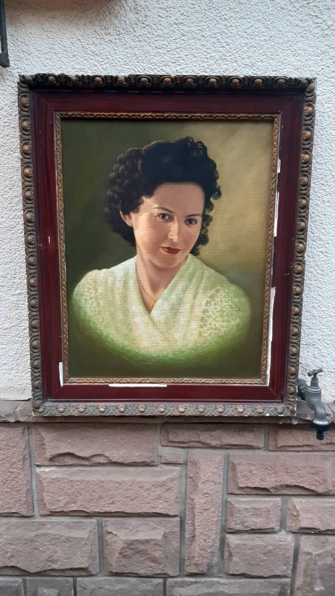 Portrait ancien huile sur panneau