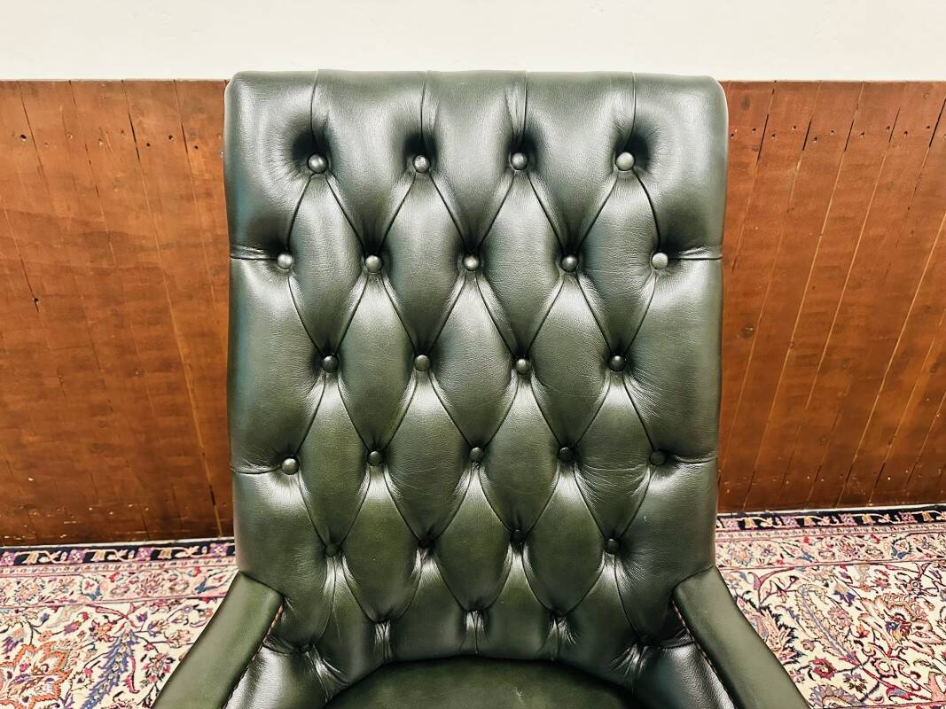 English Green Chesterfield Office Chair Desk chair green