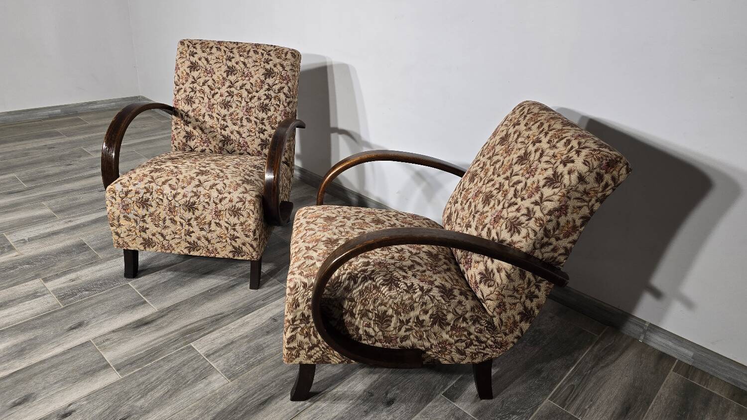 Set of Vintage Armchairs by Jindrich Halabala