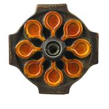 1960s/1970s Ceramic Wall Sconce, Mid-Century Space Age Design