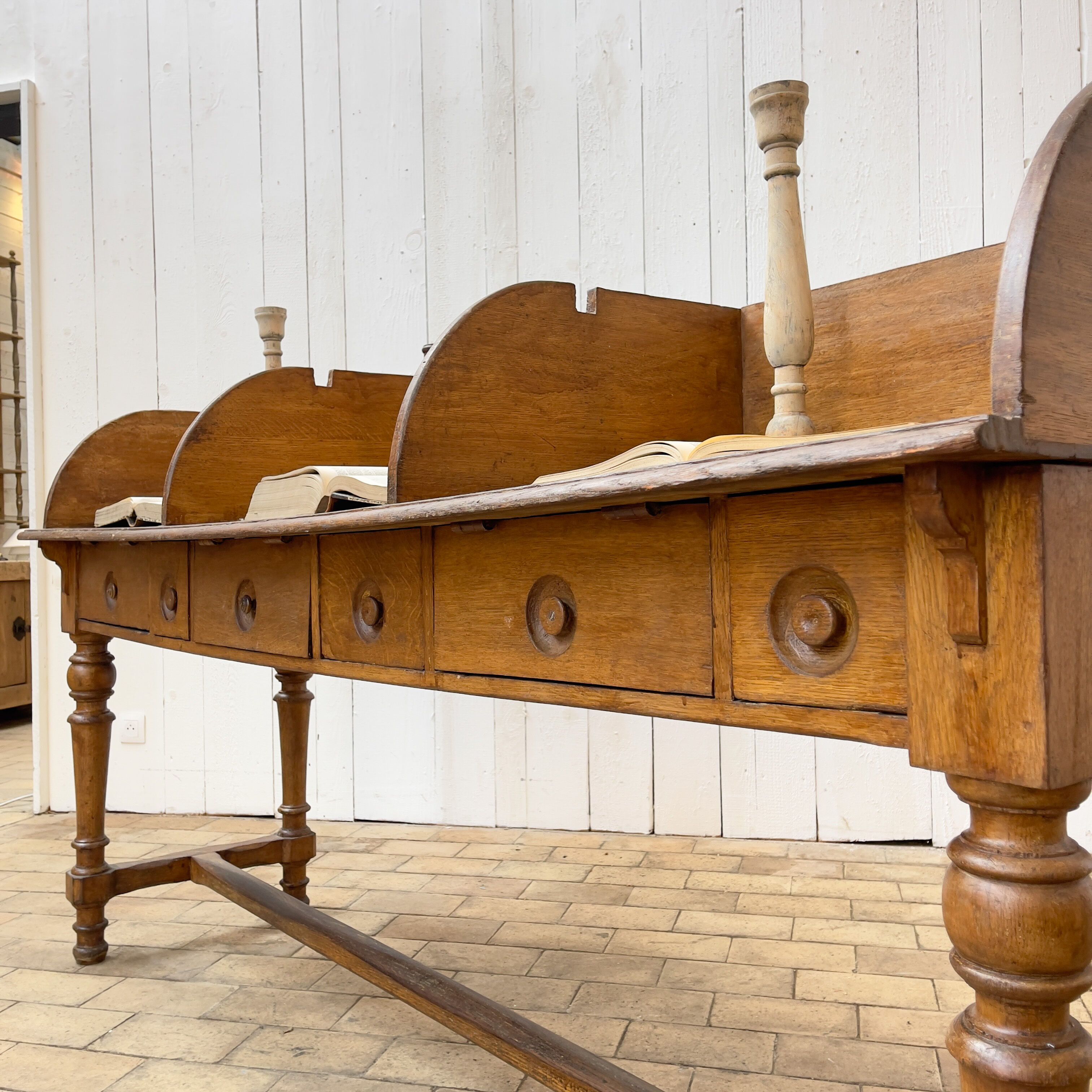 Former oak bank counter, 1920