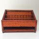 Vintage wicker desk letter holder