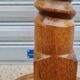 French floor lamp in carved oak 1950