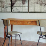 Old wooden farm table