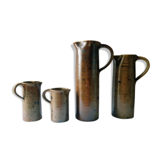 Signed sandstone 'gigognes' carafes