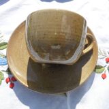 Set of 6 stoneware cups and saucers