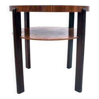 Art Deco table with a round top, Poland, 1940s.