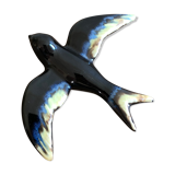 Black ceramic swallow