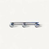 Vintage chrome 3-door coat rack