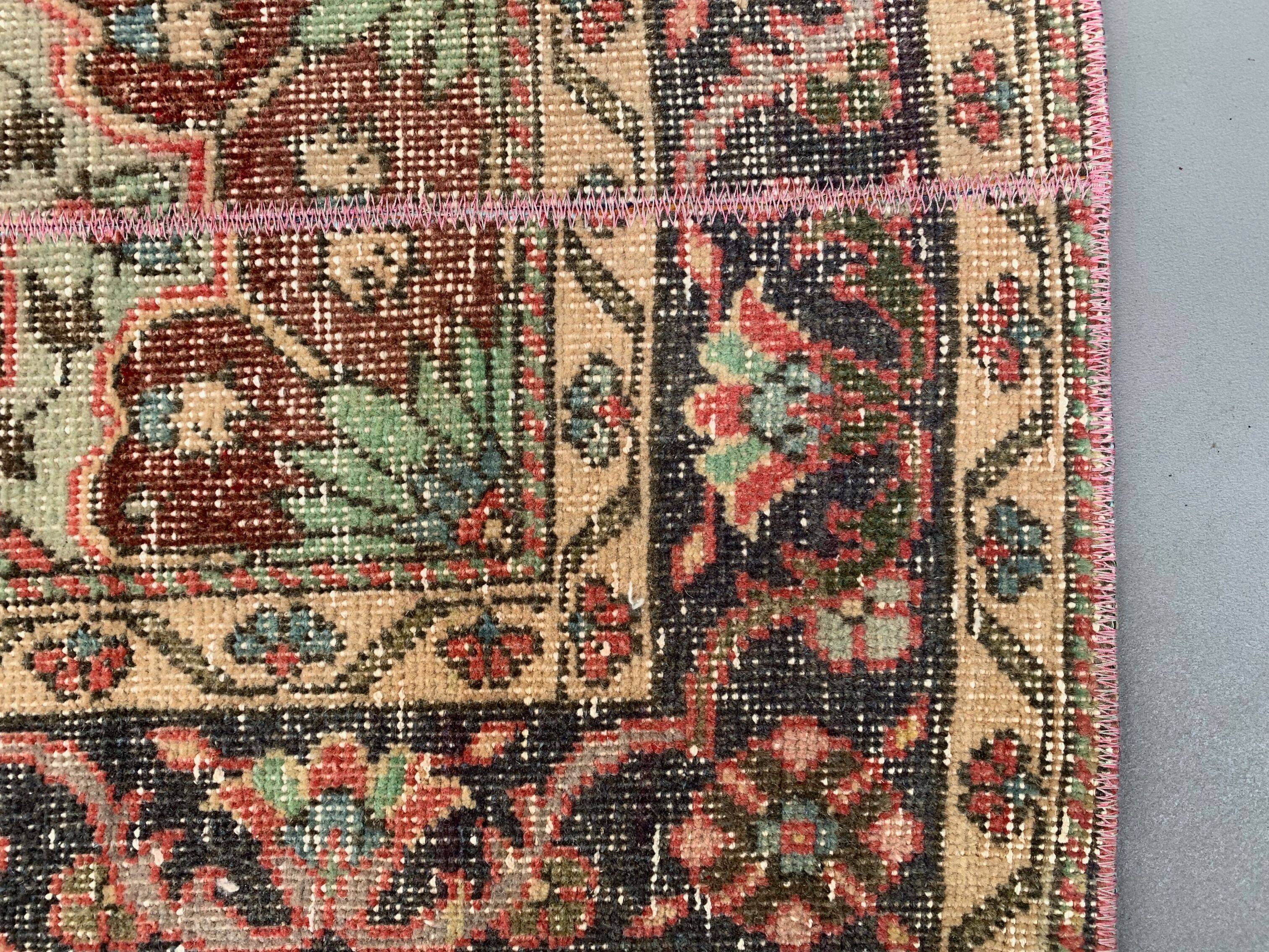 Distressed Turkish Narrow Runner 397x63 cm wool Vintage Tribal Rug