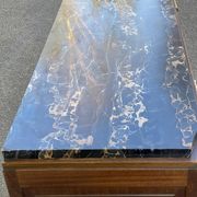 Vintage Parisian art deco sideboard in solid wood and black marble 180cm