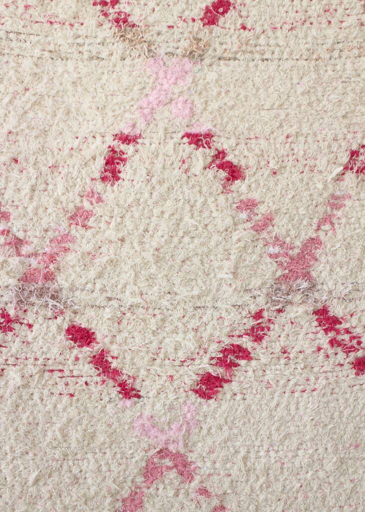 Recycled cotton handmade rug - Reversible - Pink