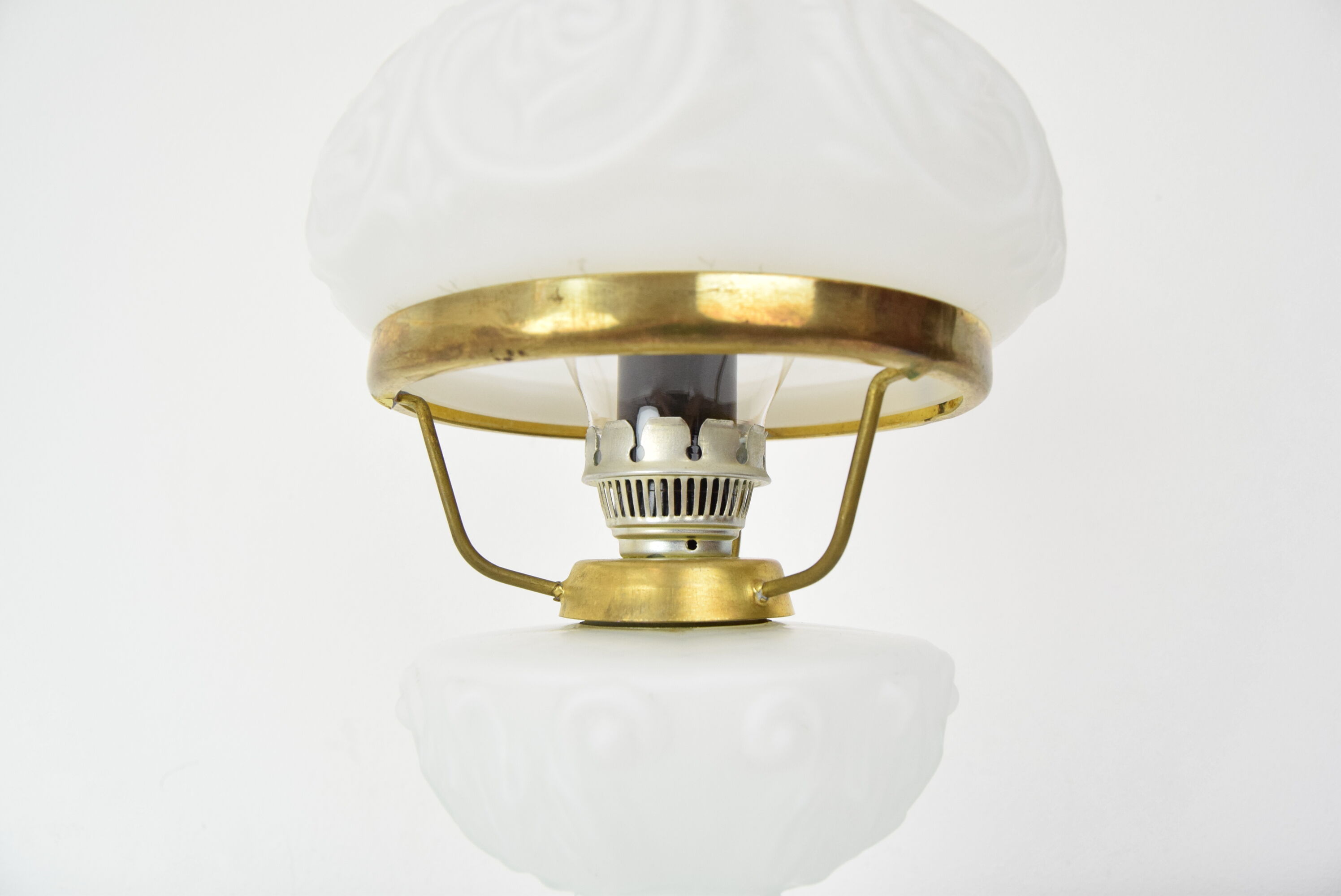 Mid-century Glass Table Lamp,1960's.