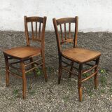 Pair of bistro chairs made of beech wood