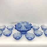 Art Deco Murano glass serving bowl set of 13. Italy 1930s