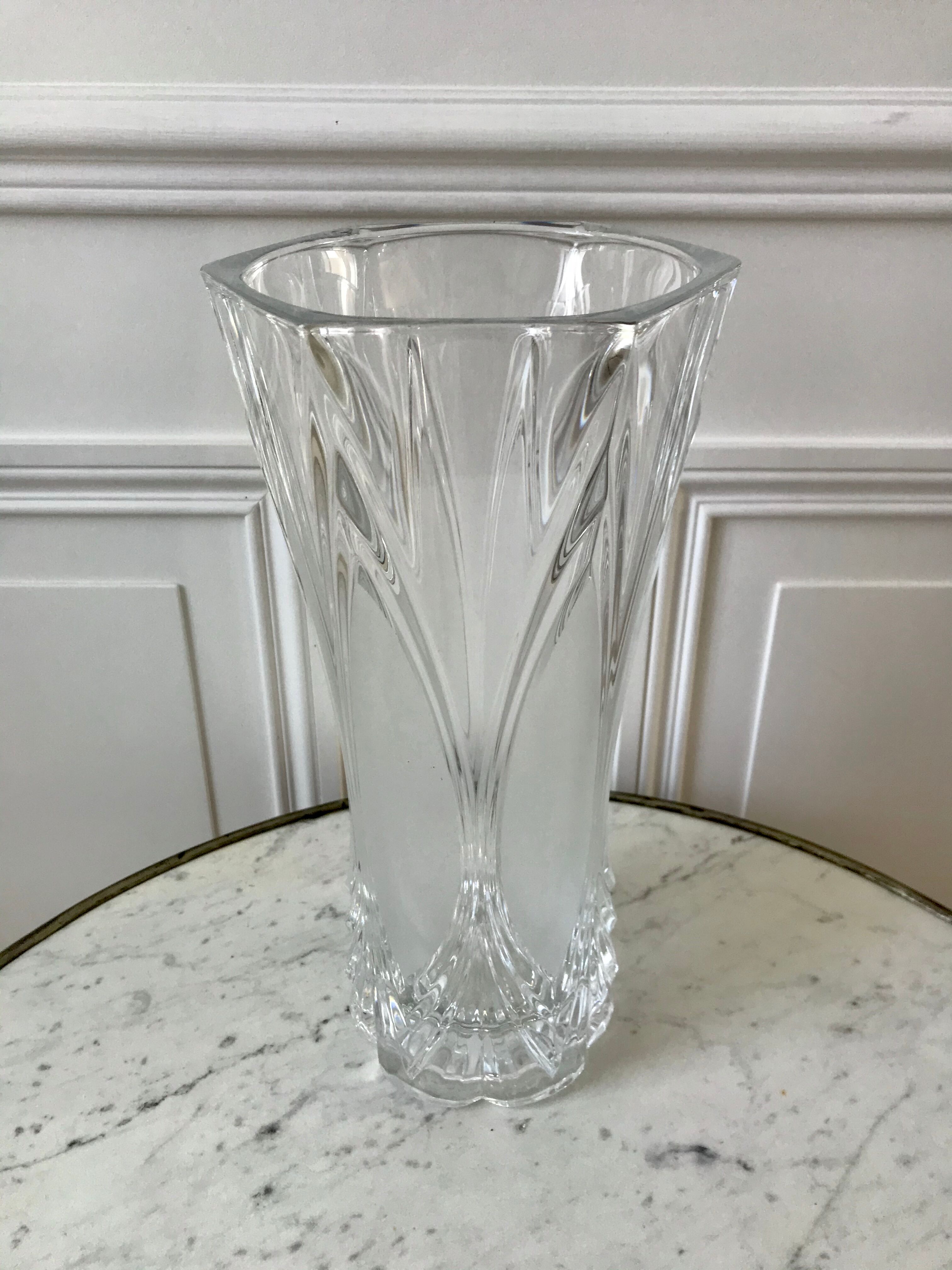 Art Deco crystal vase