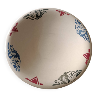 Badonviller Art Deco low fruit bowl.