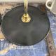 Set of two new electrified anthracite enamelled sheet wall lamps