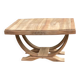 Art Deco extendable dining table, renovated in solid walnut with a central leg, 193.