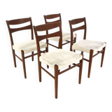 Set of 4 Scandinavian teak chairs, Sweden, 1960