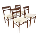 Set of 4 Scandinavian teak chairs, Sweden, 1960