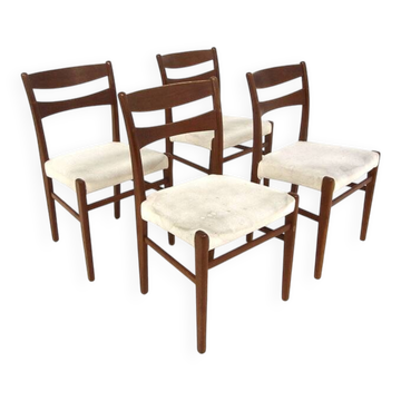 Set of 4 Scandinavian teak chairs, Sweden, 1960