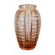 Vase en verre rose art déco